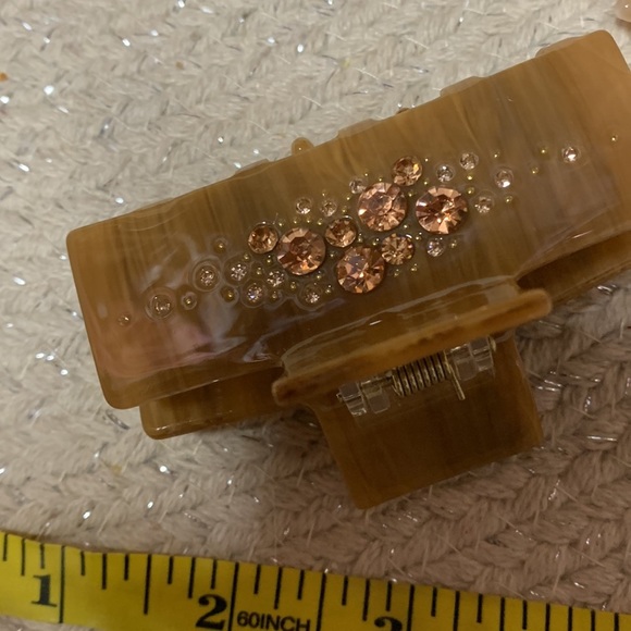 Anthropologie hair clip embellished stones claw clip new without tags - Picture 4 of 5